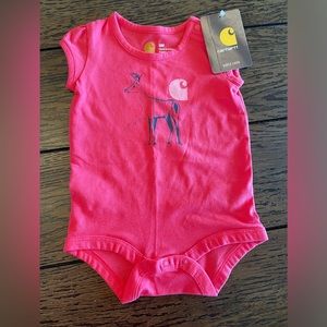 NWT 6month pink Carhartt Bodysuit/Onsie